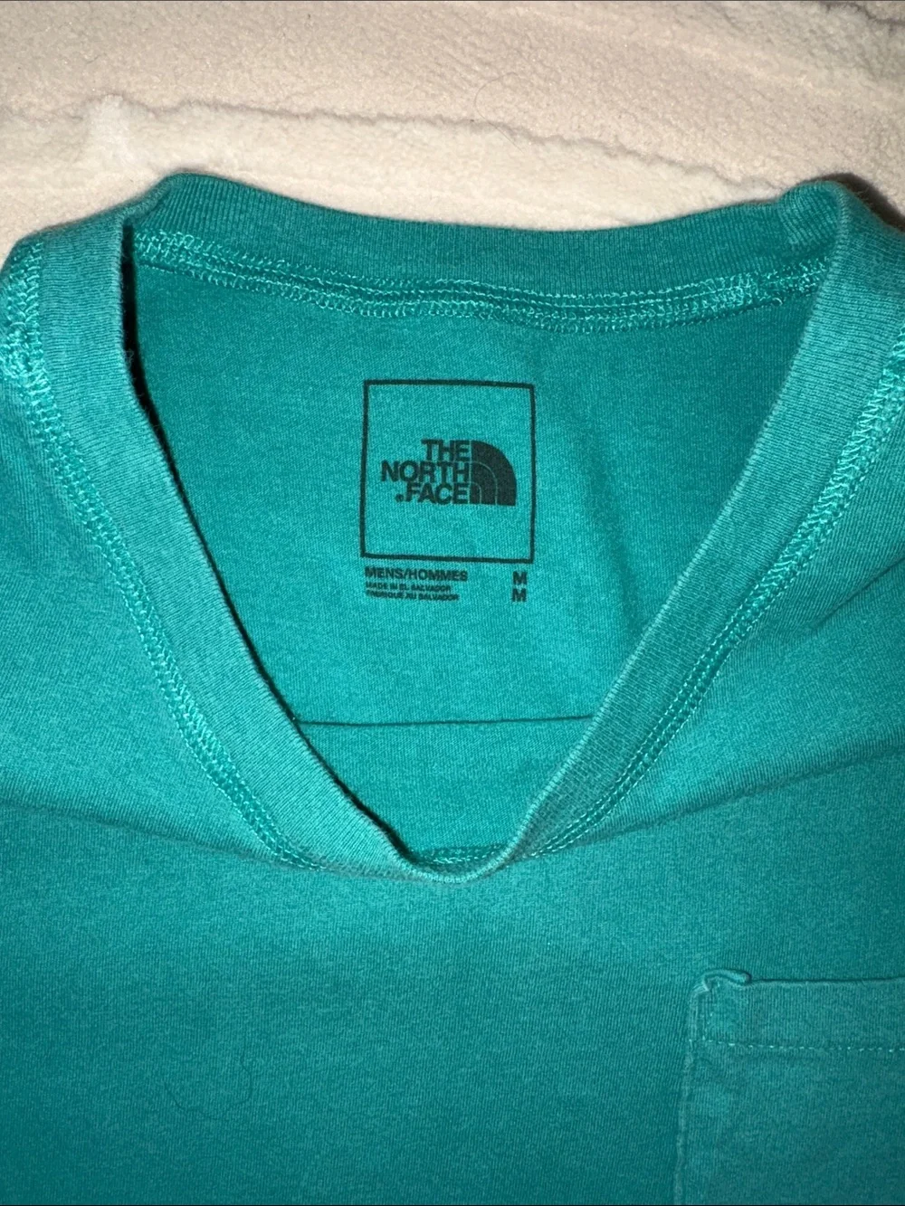 The North Face Teal Short Sleeve Pocket Tee
